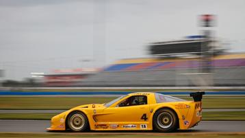 Tony Ave leads practice at Daytona International Speedway